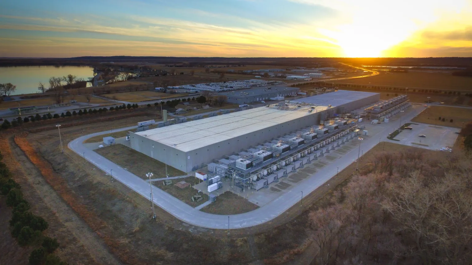 Google veri merkezi hava fotoğrafı, Council Bluffs, Iowa